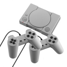 Console per videogiochi retrò con 620 giochi, due controller e uscita AV TV per intrattenimento domestico in stile PS1 per 2 giocatori.
