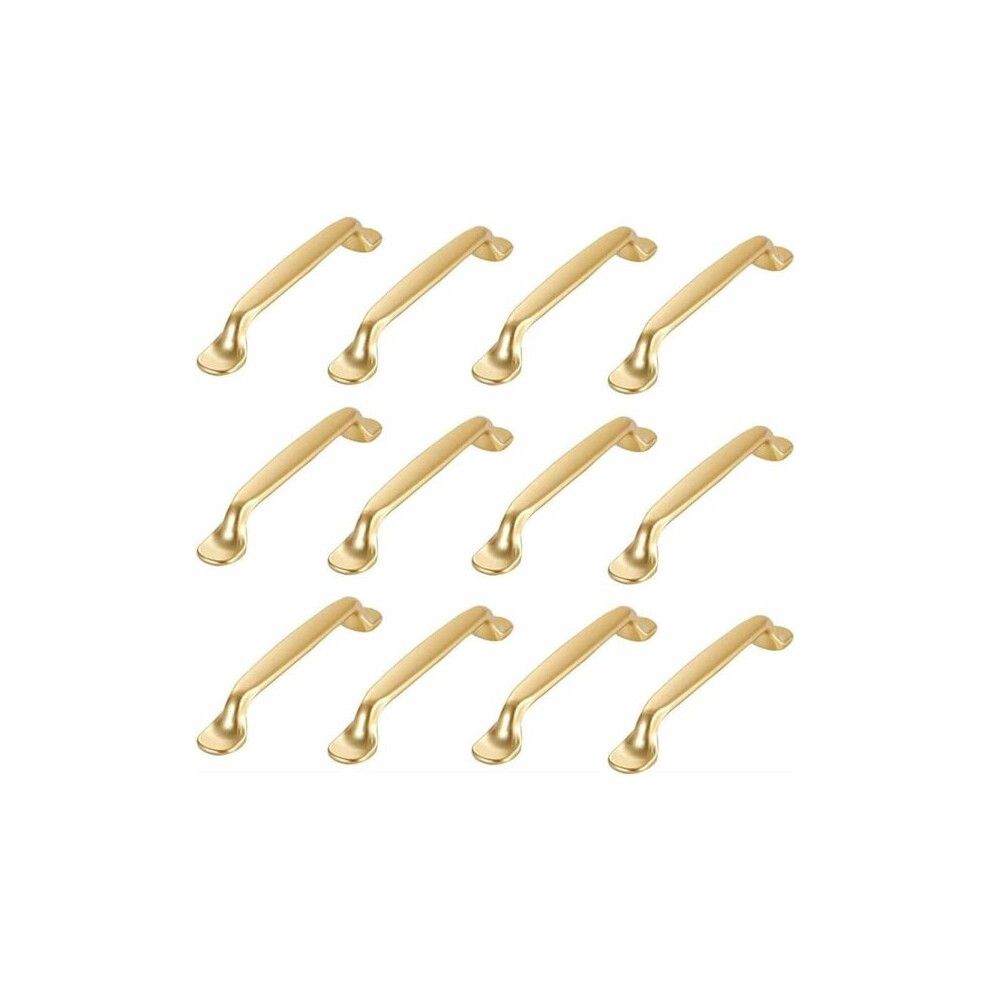 Gold Cabinet Handles 96Mm Hole Spacing 12 Pack, Aluminium Handles For Drawers And Cupboards, 131Mm Length 6901508345713