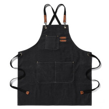 Work Apron Waterproof Wear-Resistant with Pockets, Adjustable Neck Strap for Chefs, Carpenters, Mechanics, Polycotton Tool Apron