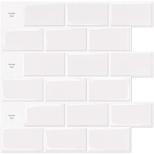 Zelfklevende muurstickers 30x30cm, 10 stuks, 0,9m², voor keuken en badkamer, vochtbestendig, gemakkelijk te verwijderen en aan te brengen.
