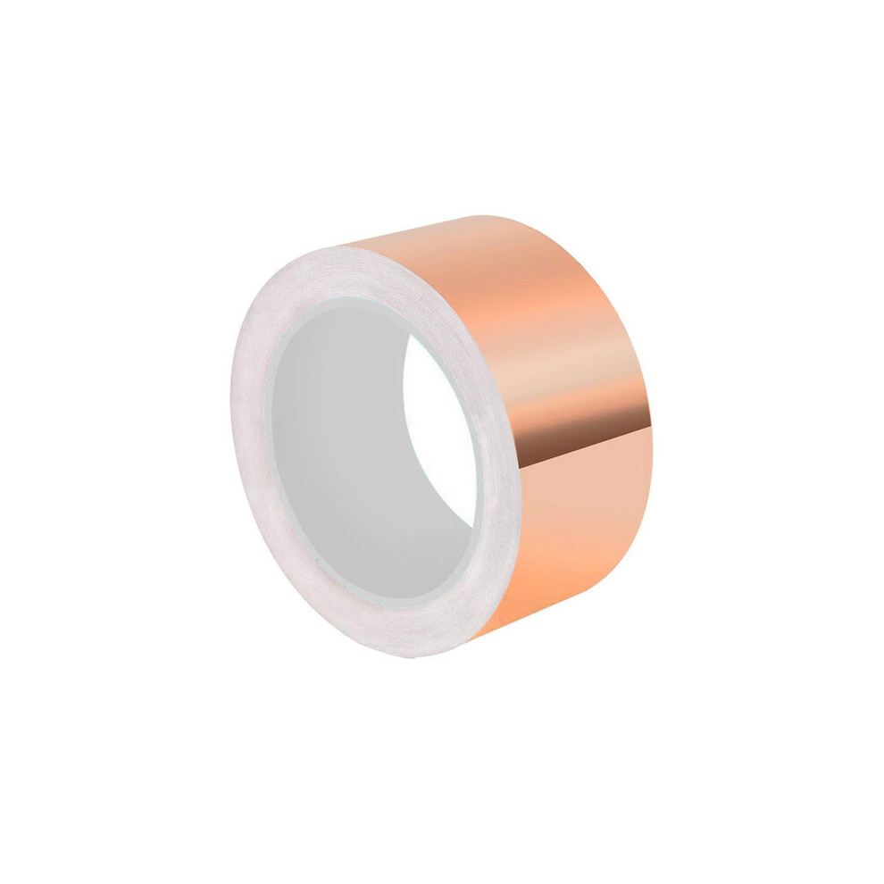 Copper Foil Tape 50Mm X 20 Metres, Conductive Adhesive For Emi Shielding, Slug Repellent, Electrical Projects 6901508347755