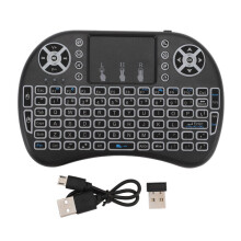 Wireless Mini Keyboard with Touchpad Compatible with PC, Long Battery Life and Dual-Mode for Office Presentations