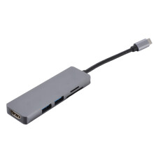 C-Type Docking Station 4K HDMI USB3.0 Card Reader for Laptops/Tablets