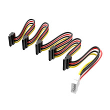 1 to 5 Splitter Cable Cord Power DIY Sever SATA Power Cable Adapter Splitter Cables Hard Drive Power Supply Cord