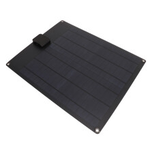 20W 5V/12V Doppel-Ausgang monokristallines Solar-Panel-Ladegerät Set, Schwarz