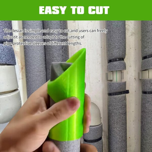 Pipe Insulation Cutting Template for 15-28mm Pipes, 3-Piece Set with Guide Marks for Precise Positioning 2