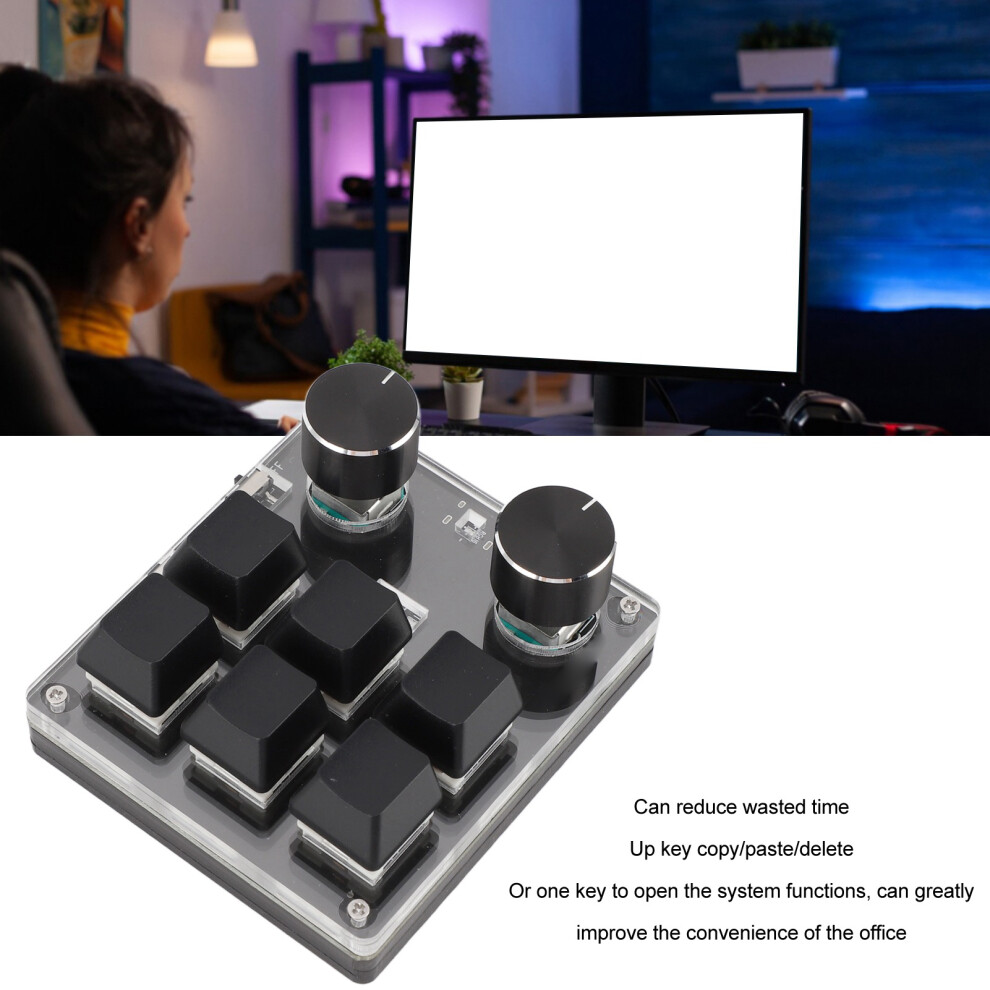 Mini 6-Key Keypad with 2 Knobs, Red Switch