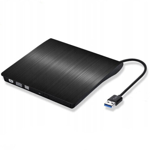 External USB 3.0 CD/DVD Burner with 24x Read/Write Speed, Plug and Play for Laptops and Desktop Computers, Compatible with Windows and Mac 1
