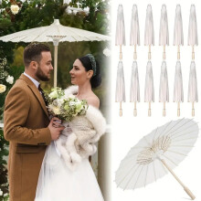Oiled Paper Umbrella Photography Props DIY Painting Umbrella Decorative Chinese Parasol for Party Beach Decor