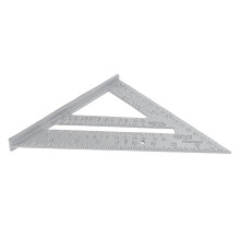 7in Aluminum Rafter Square, Multifunctional Carpenter Tool, Silver