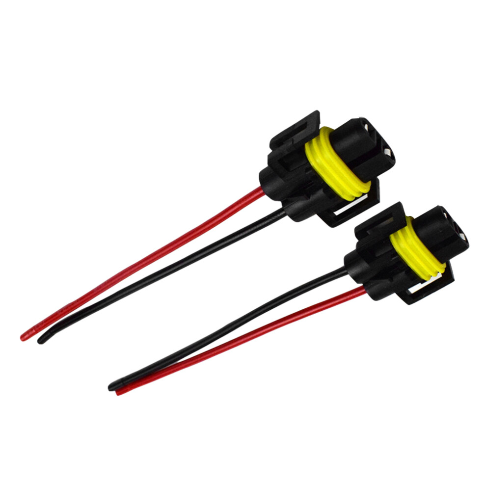 1 Pair Car H8/H9/H11 Bulb Socket Headlamp Fog Lamp Female Adapter Connector 6935161628876