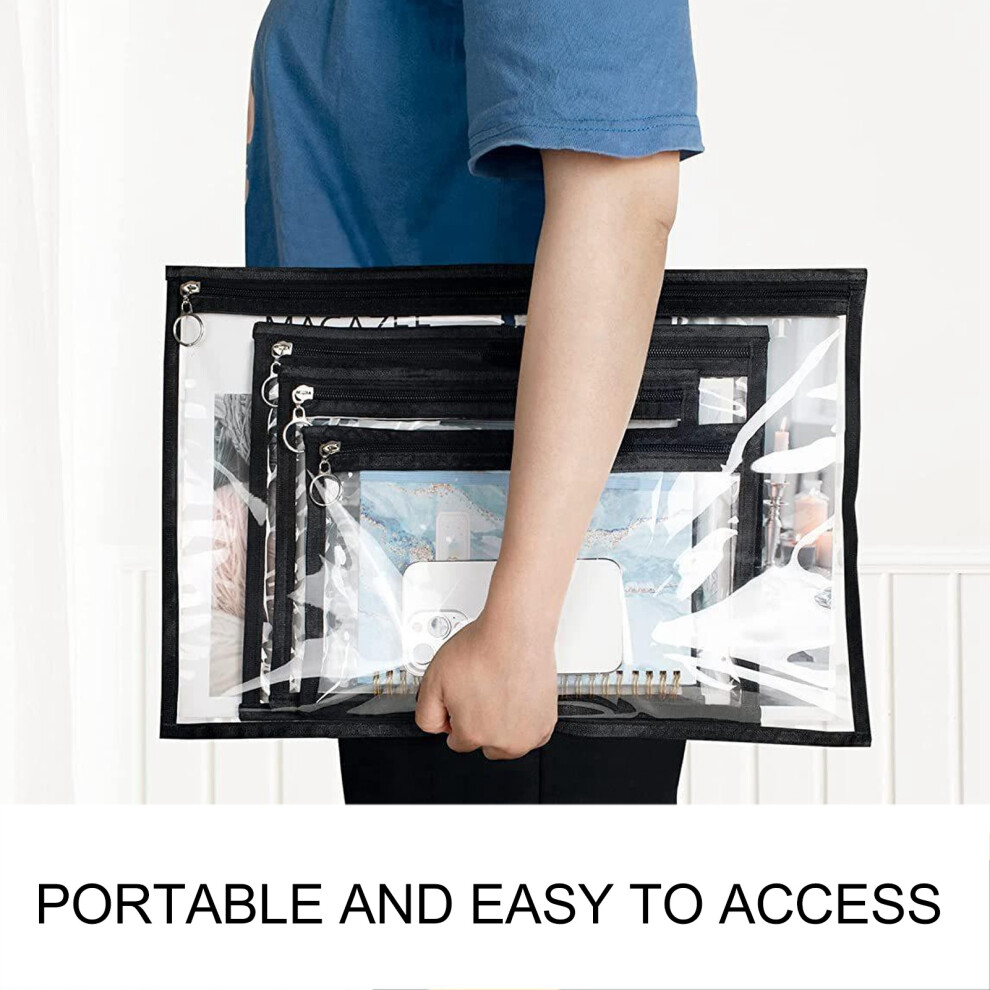 Clear Travel Organisation Pouches Set of 6