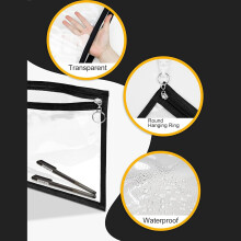 6er PVC Reißverschlusstaschen wasserdicht