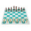 Imitation Wood Plastic Chess Set with PU Board, Lightweight, Beginners 2