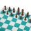 Imitation Wood Plastic Chess Set with PU Board, Lightweight, Beginners 5