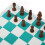 Imitation Wood Plastic Chess Set with PU Board, Lightweight, Beginners 8