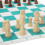 Imitation Wood Plastic Chess Set with PU Board, Lightweight, Beginners 9