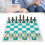 Imitation Wood Plastic Chess Set with PU Board, Lightweight, Beginners 13