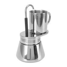 Outdoor Camping Moka Pot with Single Spout DIY Tube Coffee Maker 6 Cups