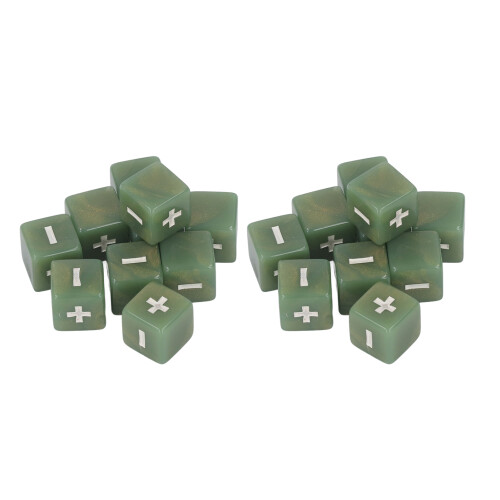 20pcs Light Green Plus Minus Sign Dice Set 16mm for Math Teaching 1