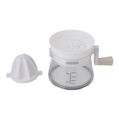 Spremiagrumi manuale portatile bianco 11.82oz 1