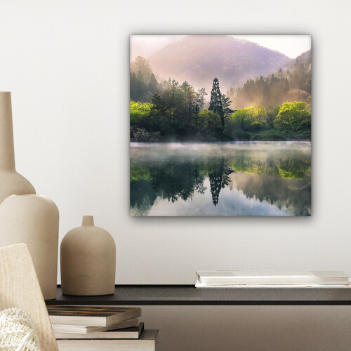 (Lake, 8"x8") Framed Canvas Wall Art 2