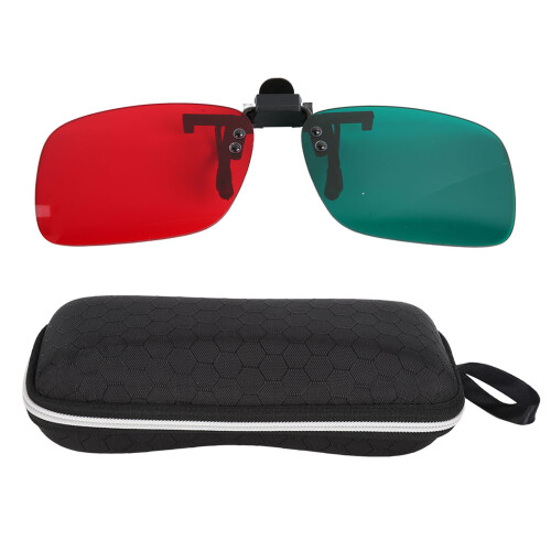 Red Green Clip-On Glasses for Amblyopia Stereoscopic Training 1