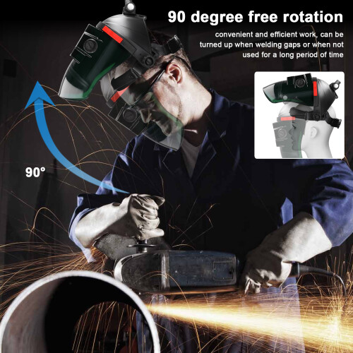 Automatic Dimming Welding Mask Large View True Color Arc Welding Face Shield 1