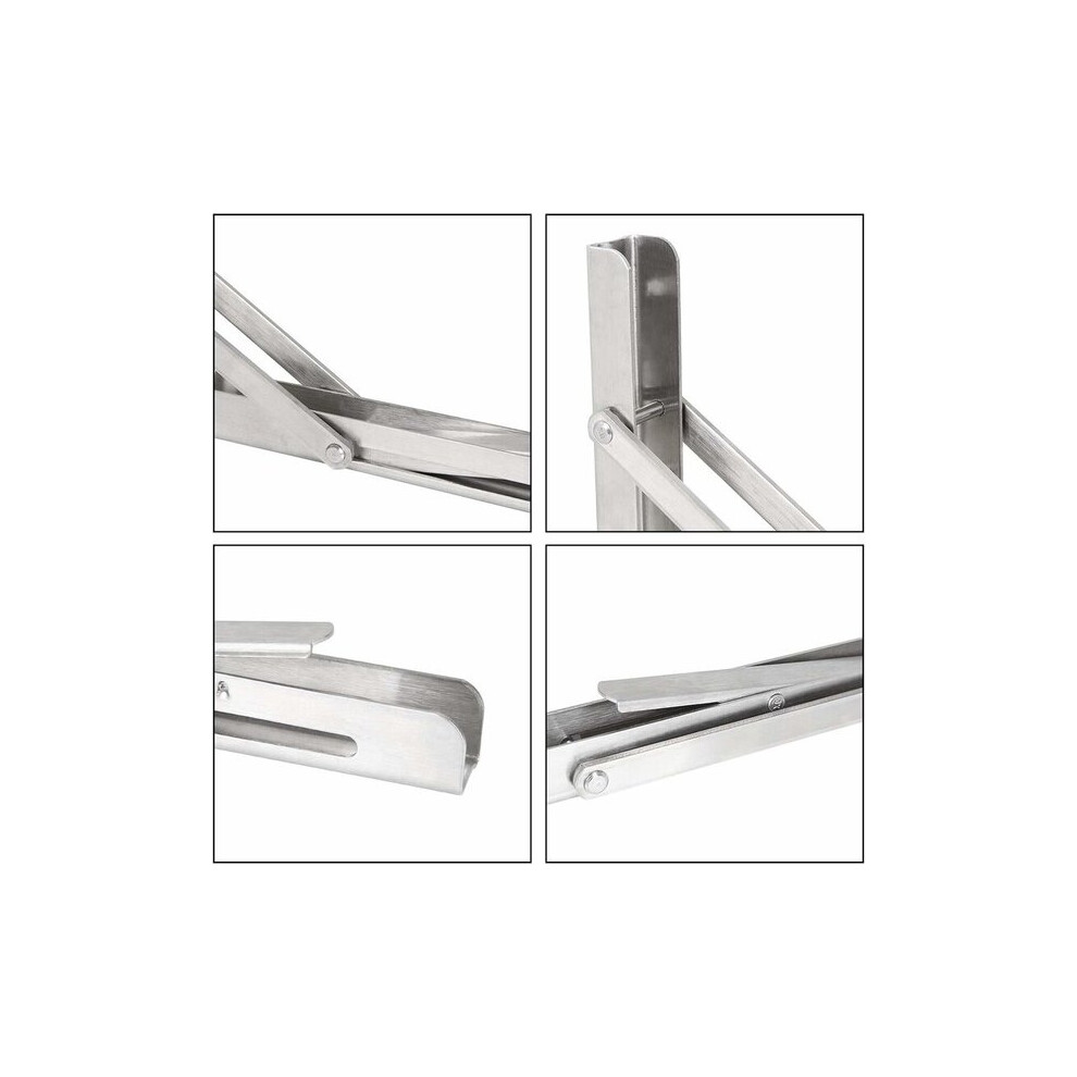 Heavy Duty Folding Bracket, 300 Lbs Load Capacity, 304 Stainless Steel For Wall Mounted Table Shelves 6901508374829