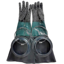 Sandblasting Gloves for Sandblasting Cabinets, Cotton Lined for Comfort, Anti-Slip Grip, 60cm Length with O-Rings