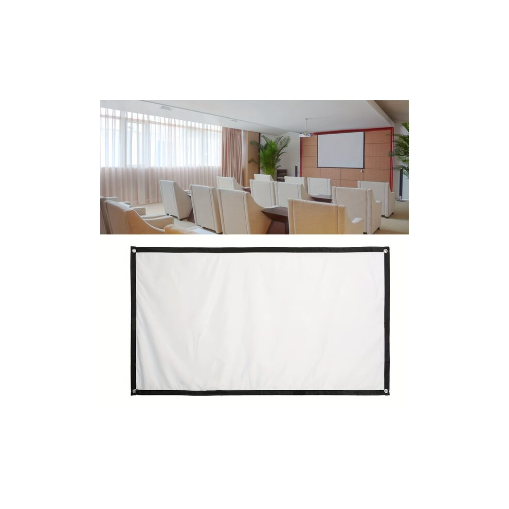 60 Inch Projector Screen For Outdoor Movies, Wrinkle-Resistant, Portable Foldable Design For Garden Home Cinema 6901508376939