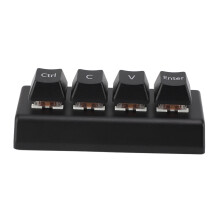 Gaming & Office Mechanical Keypad 4 Keys Programmable NKRO Red Switch Black