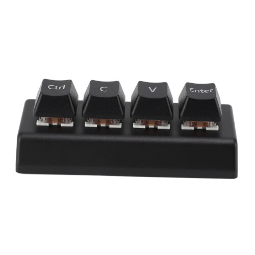 Gaming & Office Mechanical Keypad 4 Keys Programmable NKRO Red Switch Black