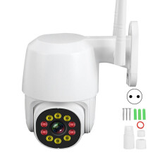 Wireless Security Camera, Dome 1080P IP66 Waterproof Outdoor with Night Vision, 360 View WiFi Monitoring for Garden Garage