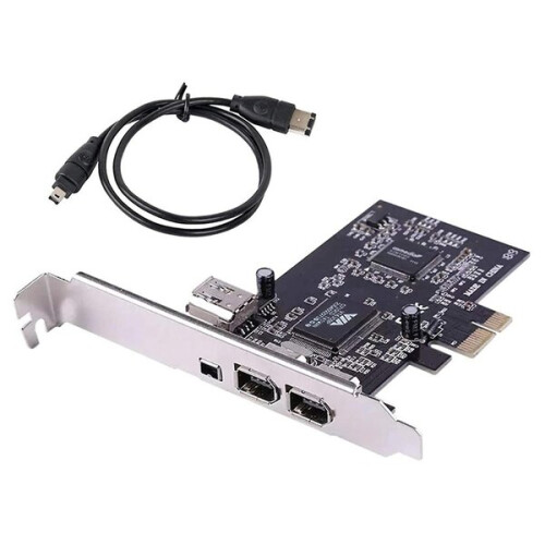 PCIe FireWire Card 1394 Controller compatible with Startech, Delock for Windows 10 Computer High Speed Data Transfer