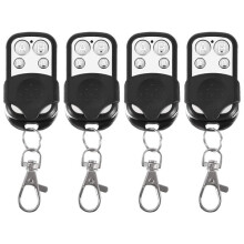 Garage Door Remote Control 4-Pack, Compatible with 433MHz Fixed Code Systems for Car Alarm, Gate Home Security