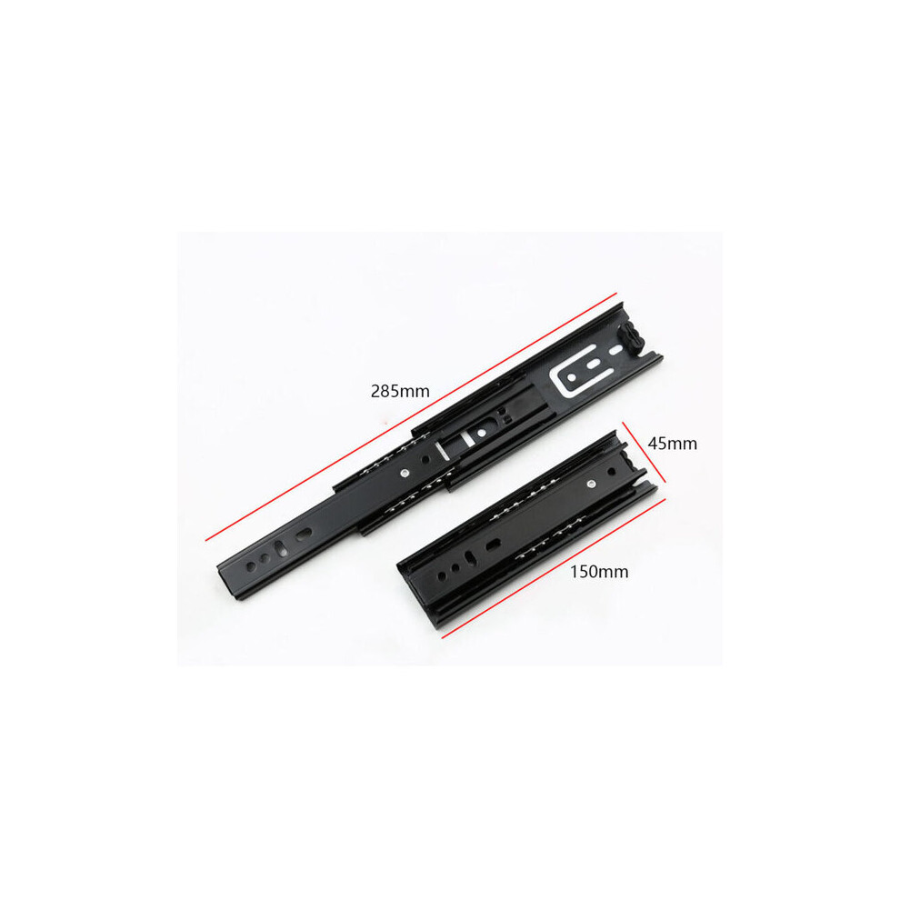 Drawer Slide Rail 45Kg Heavy Duty 150Mm Three-Section Telescopic Side Mount For Kitchen Cabinet Wardrobe Drawers 6901508354029