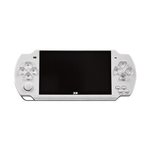 Tragbare Spielkonsole mit 4,3-Zoll-Bildschirm, 8 GB Speicher für PSP-Spiele, über 10.000 Retro-Spiele und Multimedia-Wiedergabe.