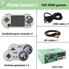 Draagbare spelconsole met 6000 retrospellen, mini draagbare tv-speler met emulator, SF2000 videogameconsole