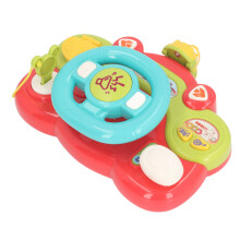 Volante giocattolo per bambini piccoli - in plastica, musicale, con 3 batterie AA