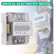 Three-phase Electricity Meter Rail Mounted 5-100A 4P LCD Display with S0 Interface for Industrial Energy Management Building Automation
