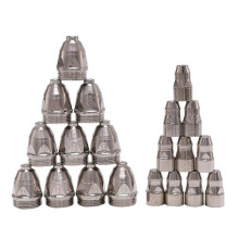Plasma Cutting Electrode Nozzle for Cut-70/80/100/120, Copper Core Hafnium Embedded, 20-Piece Set with Tips
