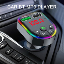 Transmissor FM Bluetooth de Carro com Carregamento Rápido 5V/3.1A e BT 5.0 para Todos os Veículos 12V-24V com Tela LED