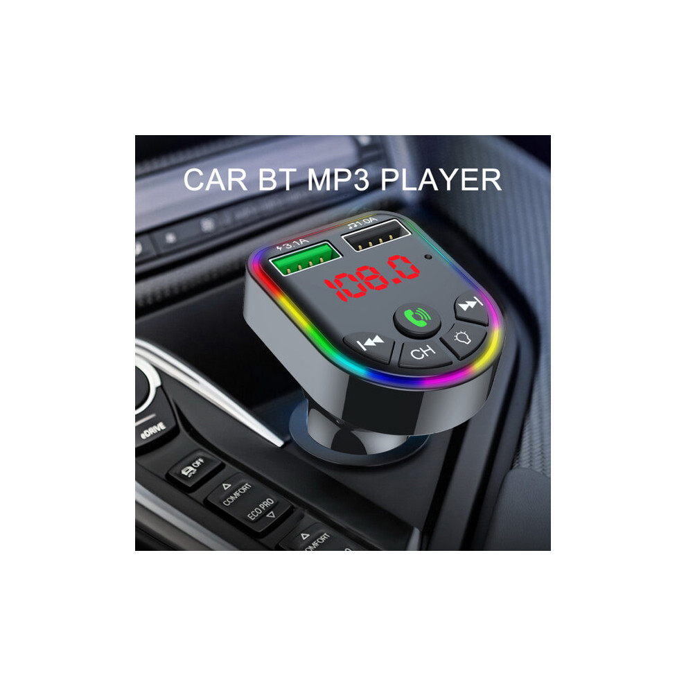Car Bluetooth Fm Transmitter With Fast Charging 5V/3.1A And Bt 5.0 For All 12V-24V Vehicles With Led Screen 6901508371224