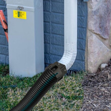 Regenwasser-Fallrohradapter, ABS 3x4 Zoll für unterirdische Abflüsse, runder oder quadratischer Abflussrohrverbinder zur Regenwasserableitung
