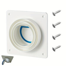 4 Inch Ventilation Cover for Bathroom Wall Vent with Four Screw Installation, White Plastic Air Vent Grille