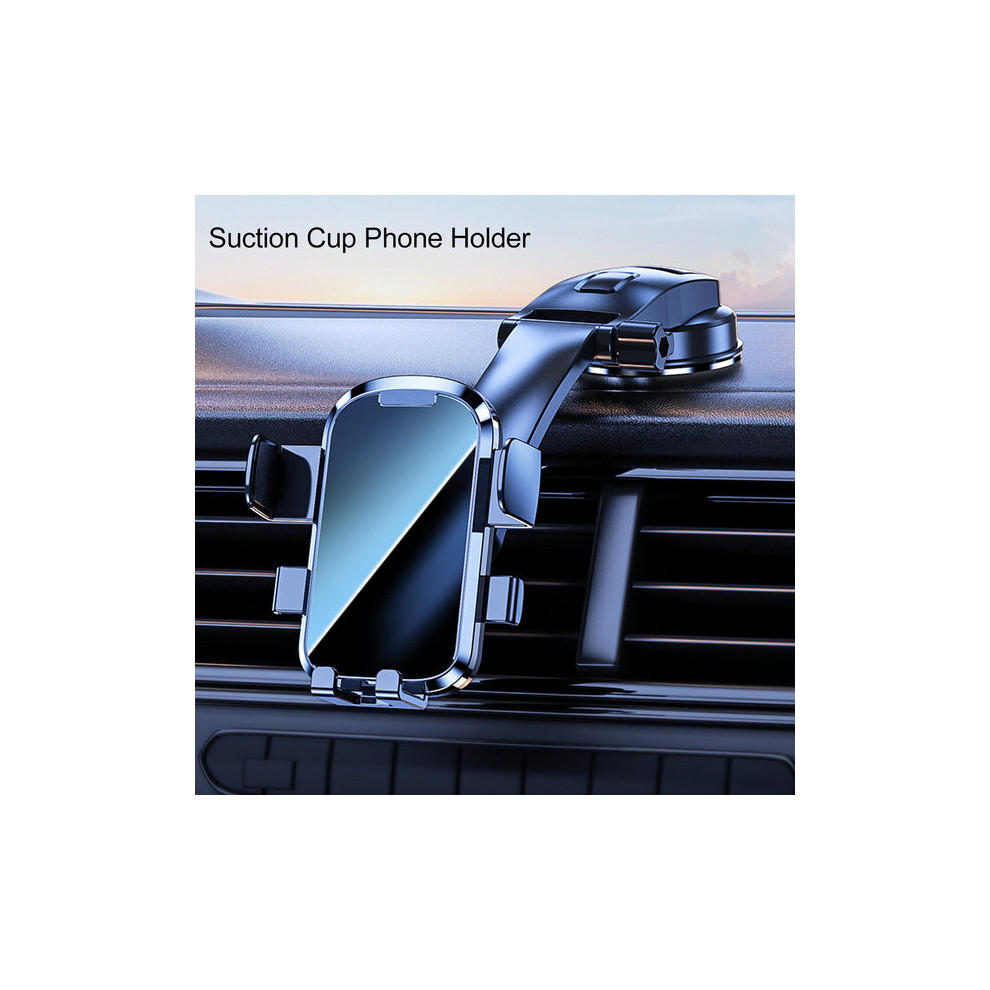 Car Phone Holder Compatible With Smartphones Up To 6.4 Inches, 360 Degree Rotating For Windscreen Dashboard Mount 6901508361027