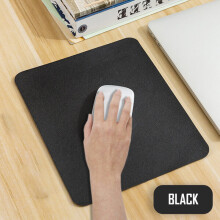 Mouse Mat Compatible with PC Laptop, Double-Sided Dual-Colour PU Leather, Stitched Edge, Waterproof Office Gaming Desk Pad