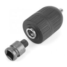 Keyless Drill Chuck Plastic High Precision Thread 2-13mm for Impact Drill, Electric Drill | 1/4" Hex Shank, 3 Jaw Design