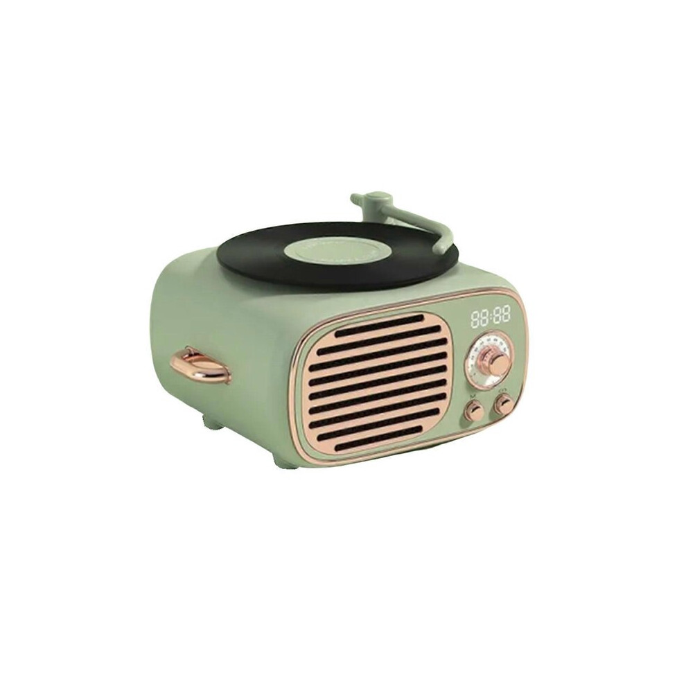 Bluetooth Karaoke Speaker with Dual Microphones, Portable Outdoor Party Speaker with Stereo Sound, Green Plastic for Home Garden-image-OPC-PSFW7PC-NEW